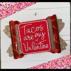 Handmade Feltie center Valentines Bow